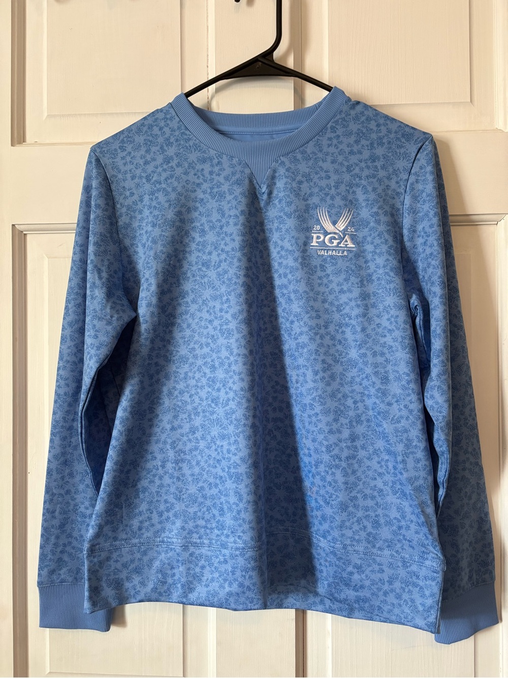 Peter Millar Azalea Print Birdie Sport Sweatshirt UPF 50+ Blue S Golf